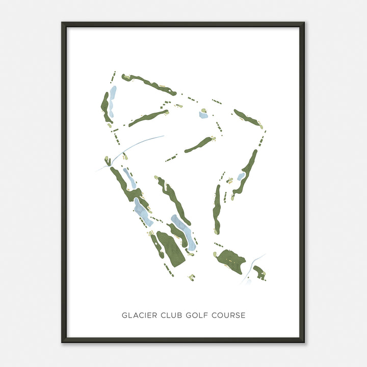 Print of Glacier Club Golf Course Modern Map