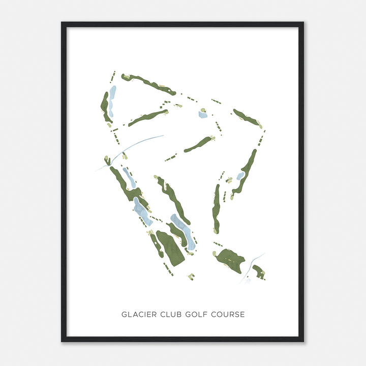 Print of Glacier Club Golf Course Modern Map