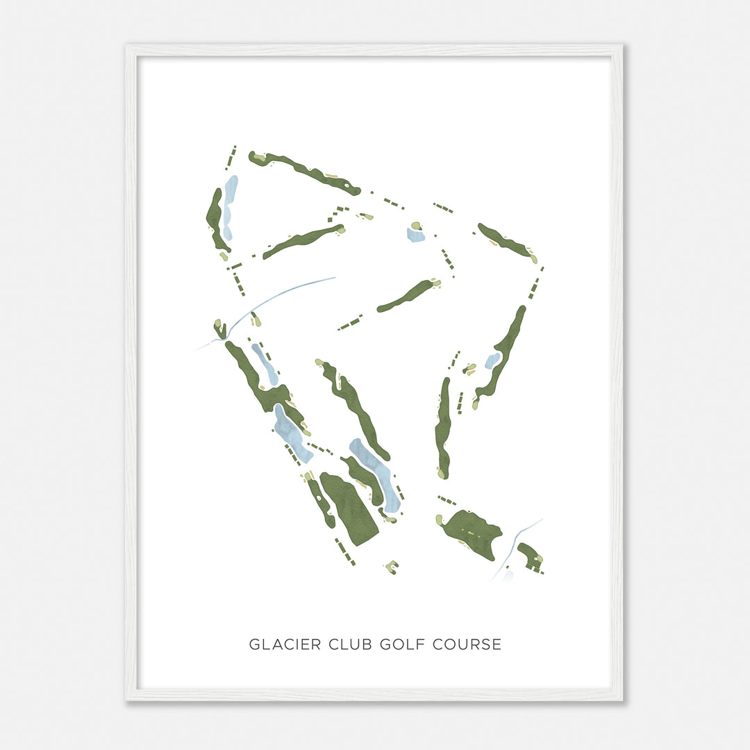 Print of Glacier Club Golf Course Modern Map