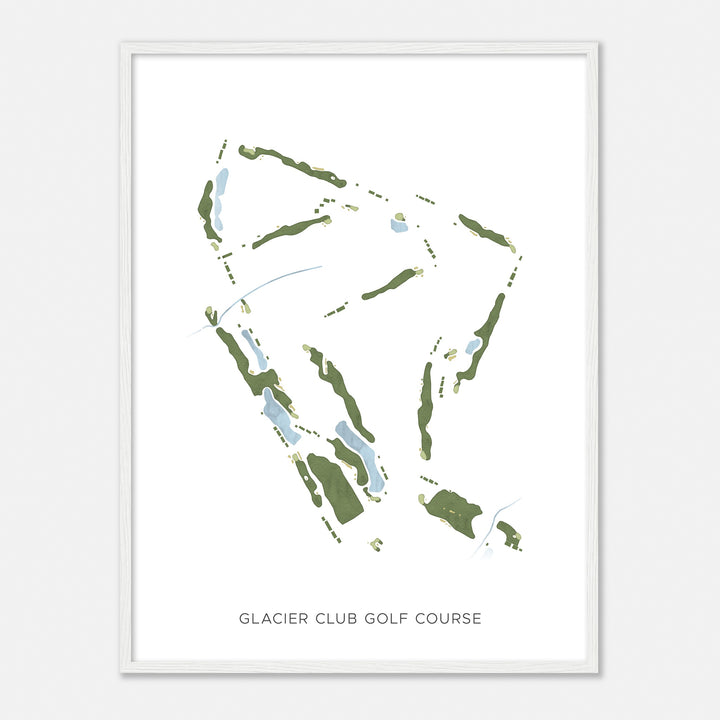 Print of Glacier Club Golf Course Modern Map
