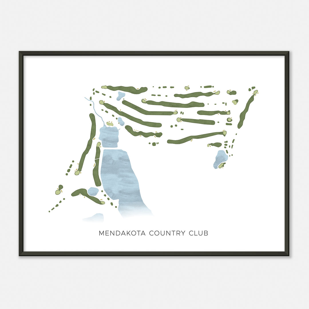 Print of Mendakota Country Club Modern Map