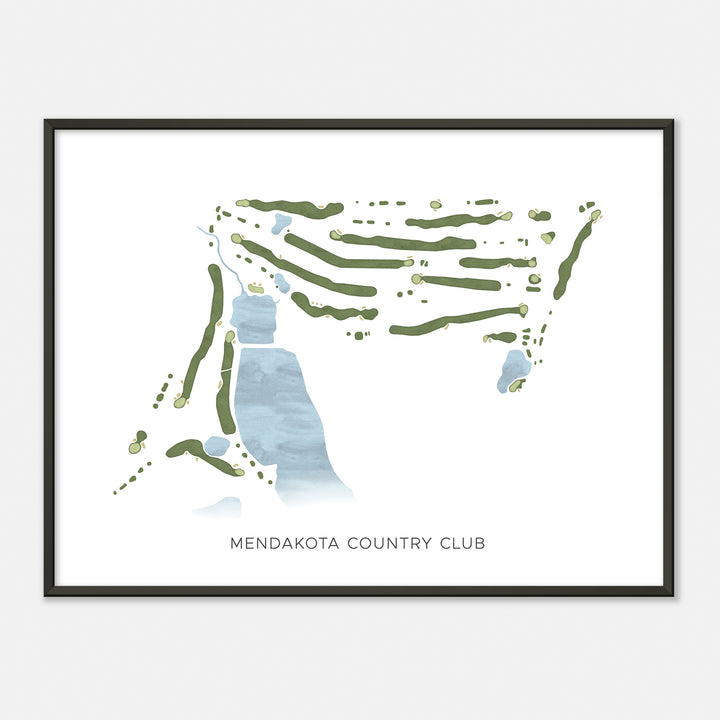 Print of Mendakota Country Club Modern Map