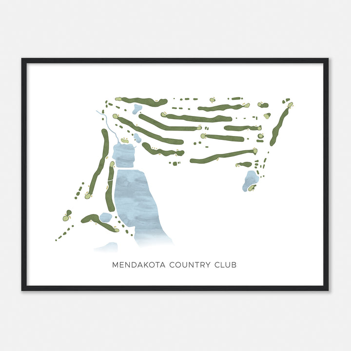 Print of Mendakota Country Club Modern Map