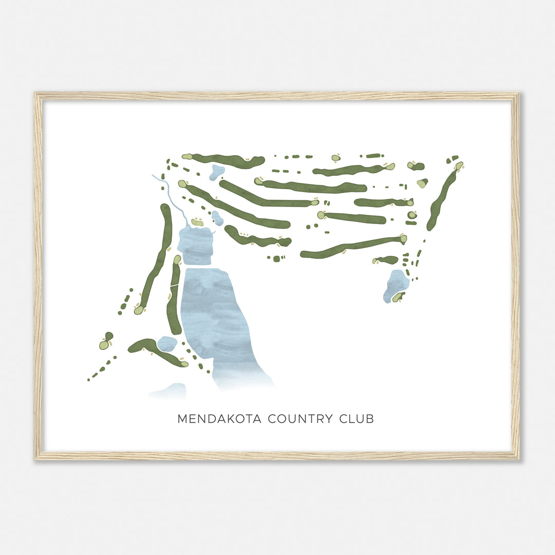Print of Mendakota Country Club Modern Map