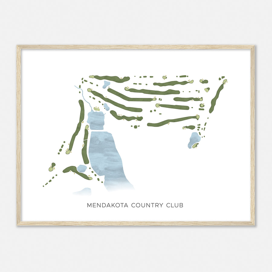 Print of Mendakota Country Club Modern Map