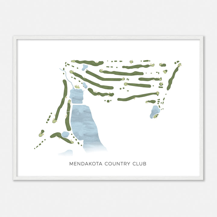 Print of Mendakota Country Club Modern Map