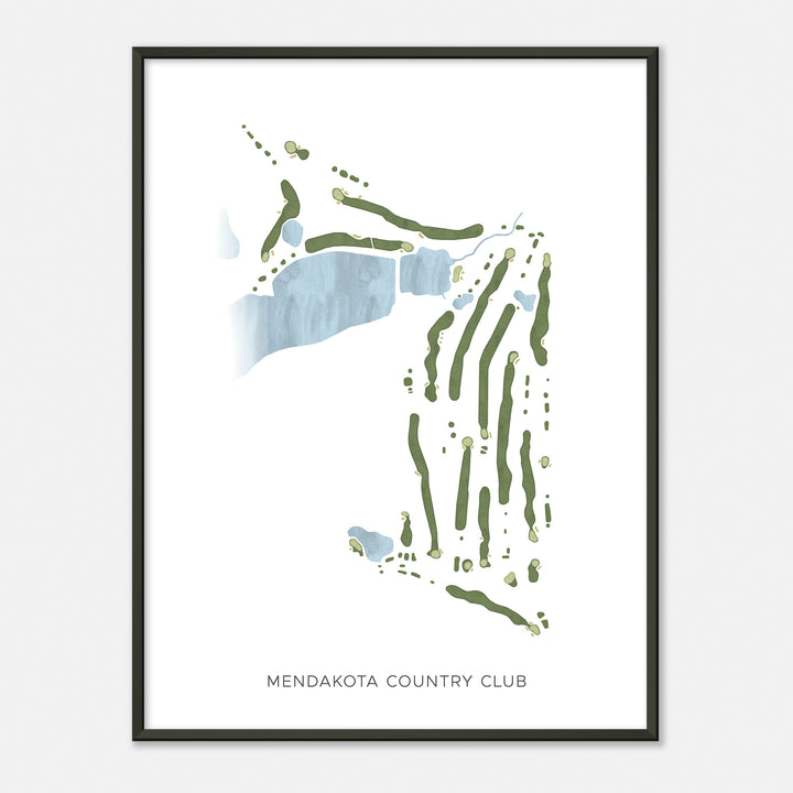 Print of Mendakota Country Club Modern Map
