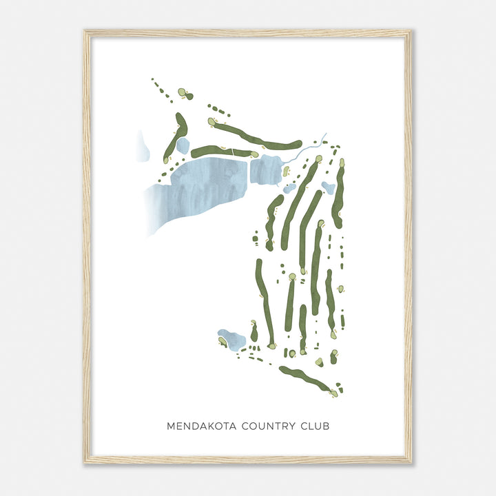 Print of Mendakota Country Club Modern Map