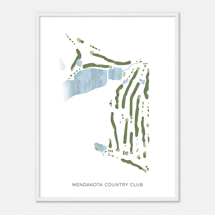 Print of Mendakota Country Club Modern Map