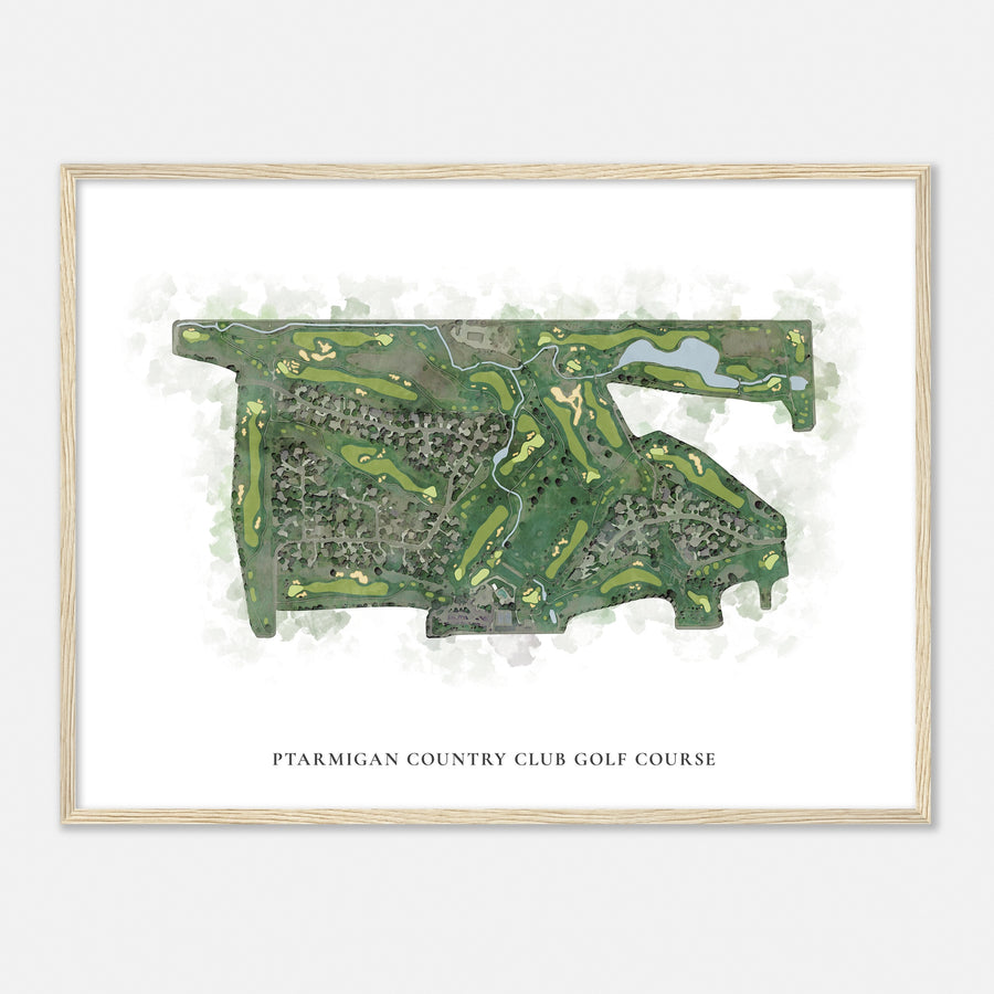 Print of Ptarmigan Country Club Golf Course Classic Map