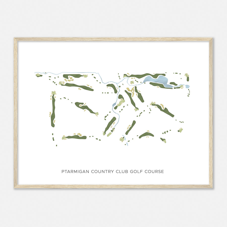 Print of Ptarmigan Country Club Golf Course Modern Map