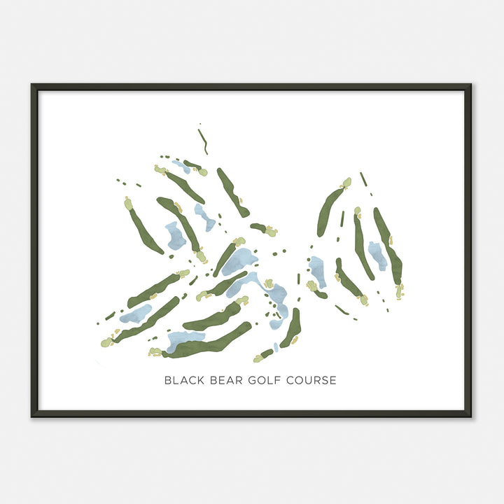 Print of Black Bear Golf Course Modern Map