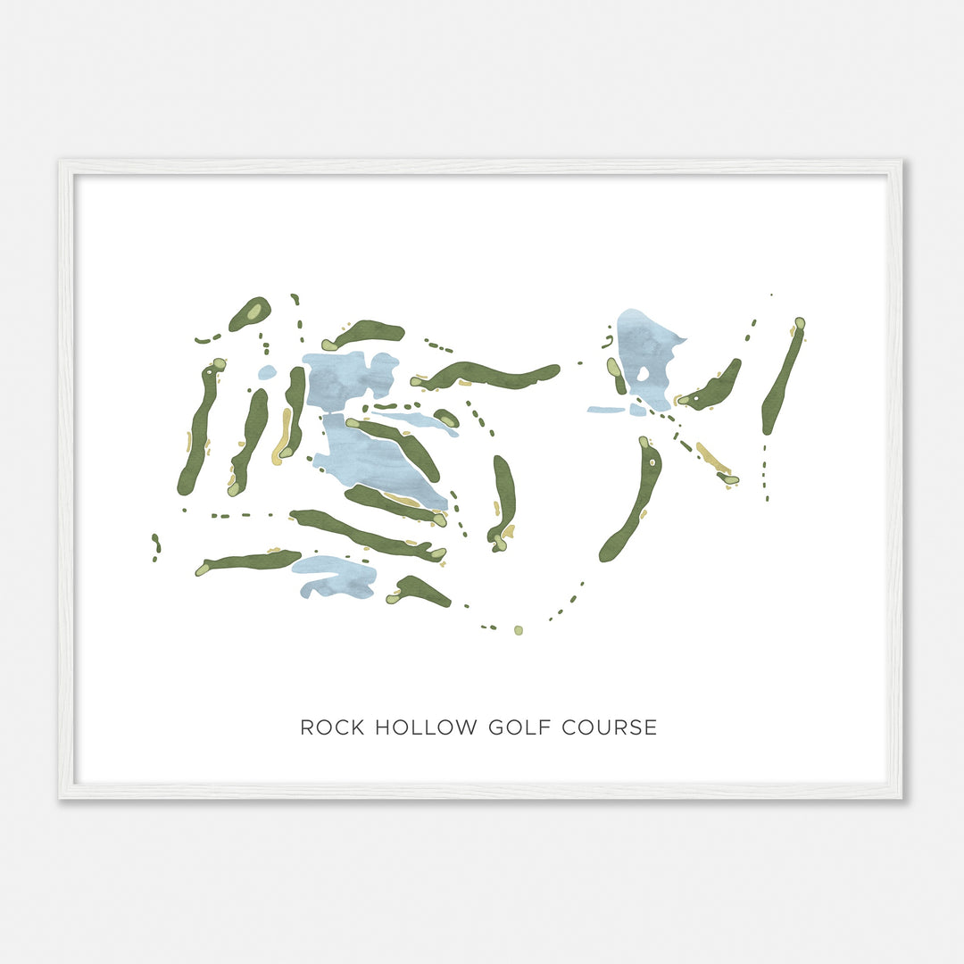 Print of Rock Hollow Golf Course Modern Map