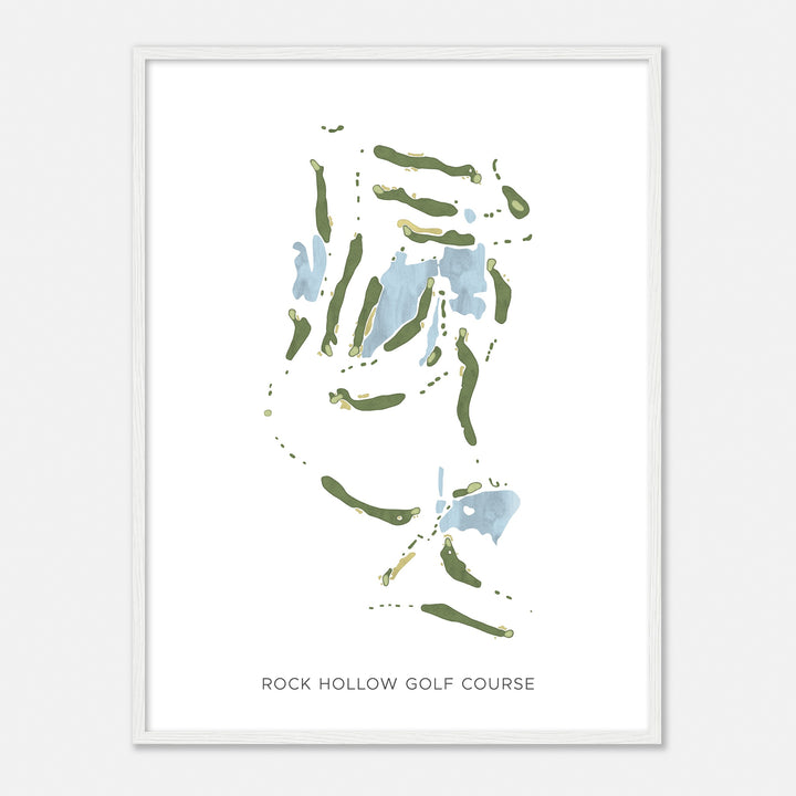 Print of Rock Hollow Golf Course Modern Map