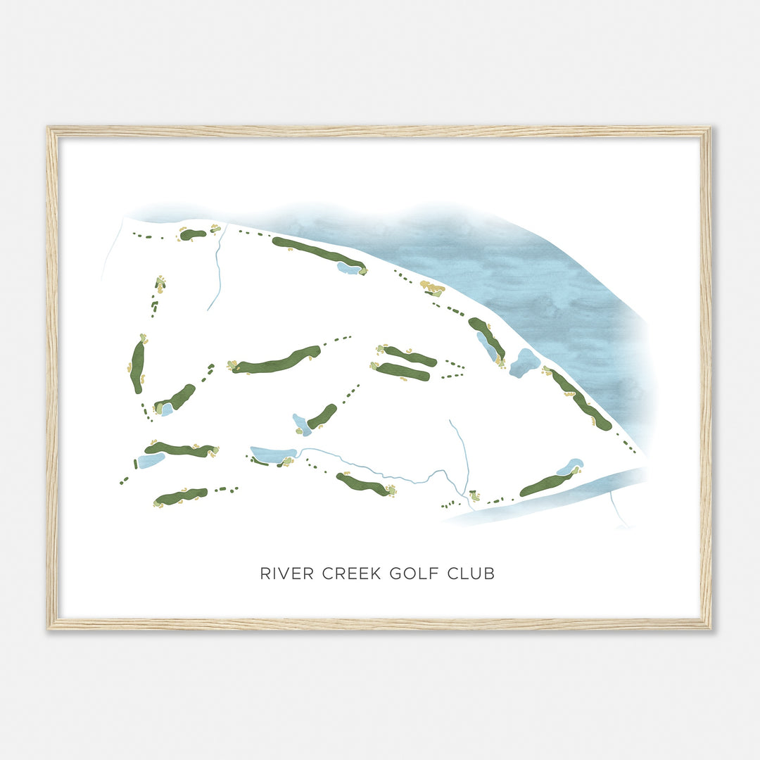 Print of River Creek Golf Club Modern Map