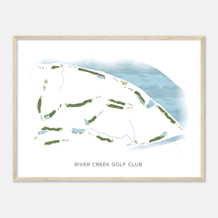 Print of River Creek Golf Club Modern Map