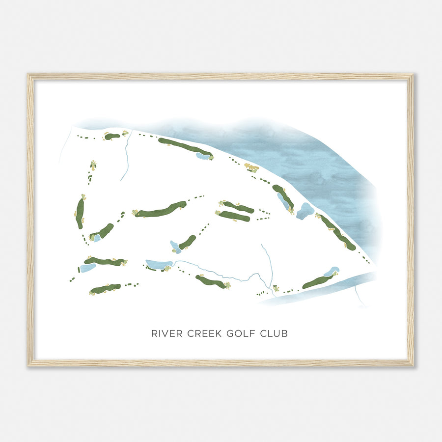 Print of River Creek Golf Club Modern Map