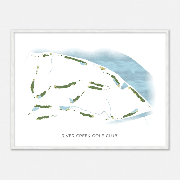 Print of River Creek Golf Club Modern Map