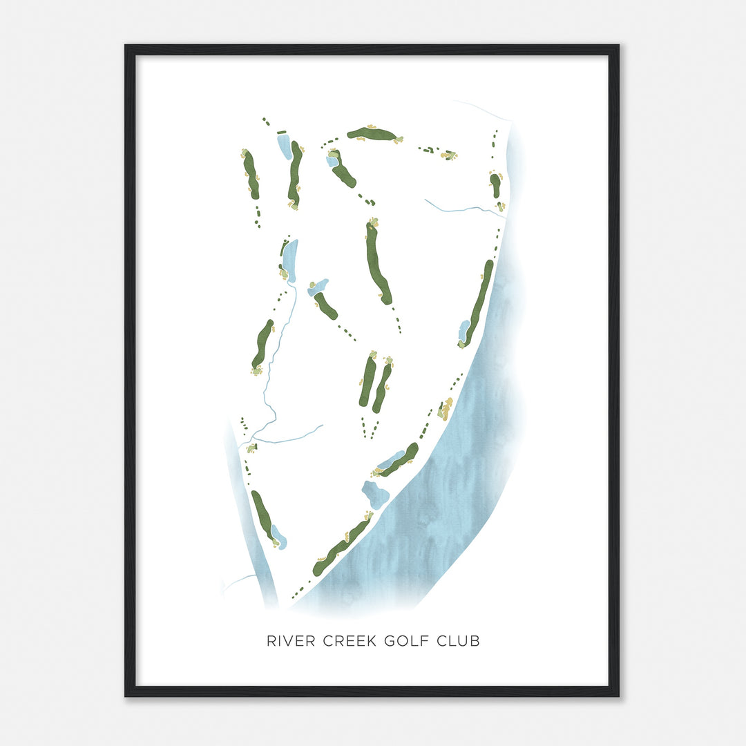 Print of River Creek Golf Club Modern Map