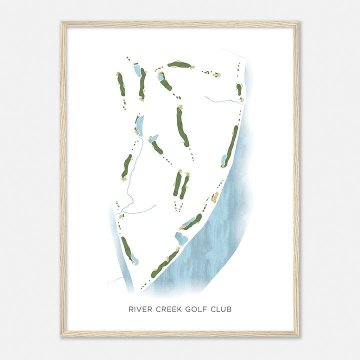 Print of River Creek Golf Club Modern Map