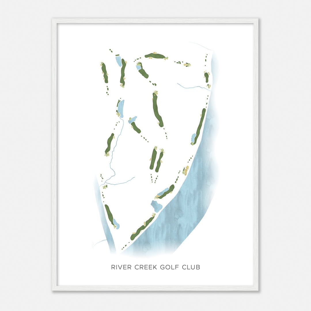 Print of River Creek Golf Club Modern Map