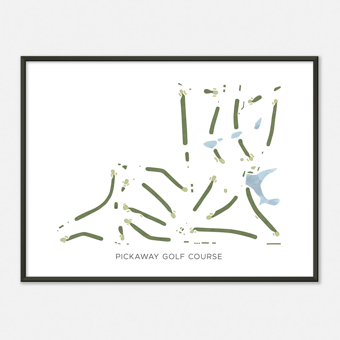 Print of Pickaway Golf Course Modern Map