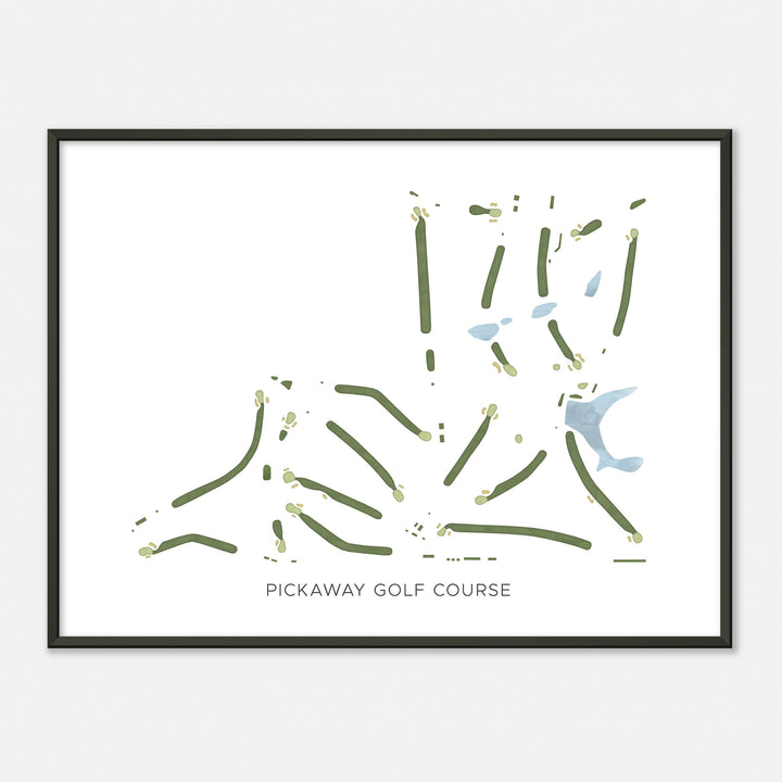 Print of Pickaway Golf Course Modern Map