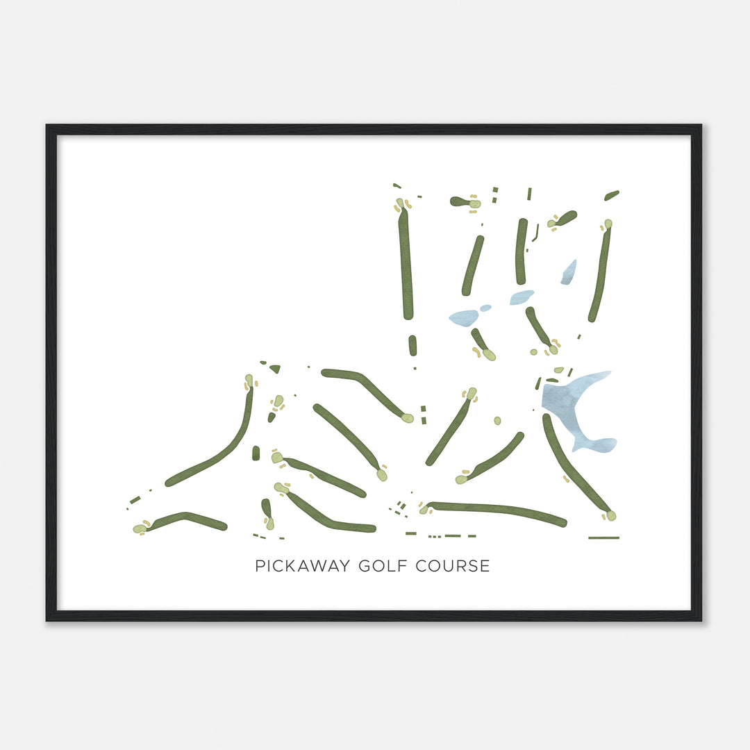 Print of Pickaway Golf Course Modern Map