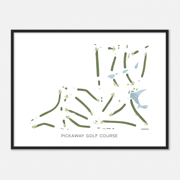 Print of Pickaway Golf Course Modern Map