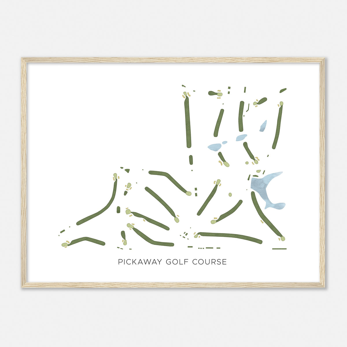 Print of Pickaway Golf Course Modern Map