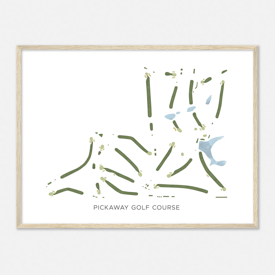 Print of Pickaway Golf Course Modern Map