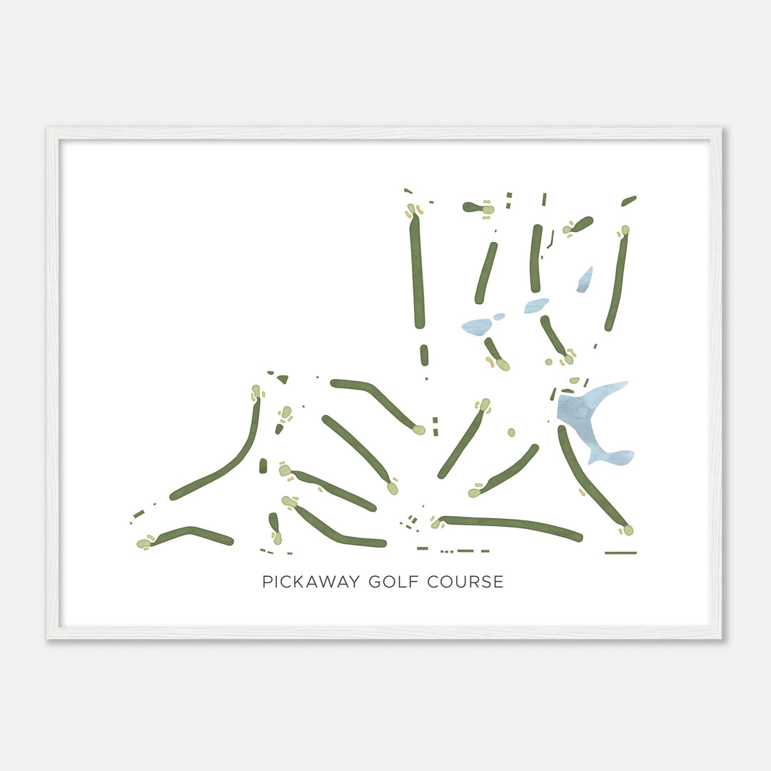 Print of Pickaway Golf Course Modern Map