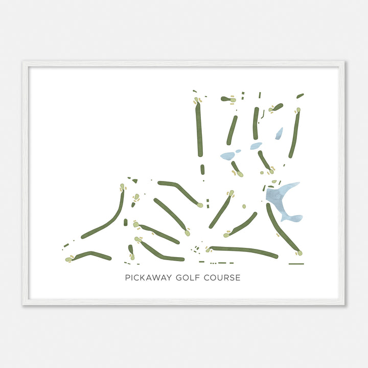 Print of Pickaway Golf Course Modern Map