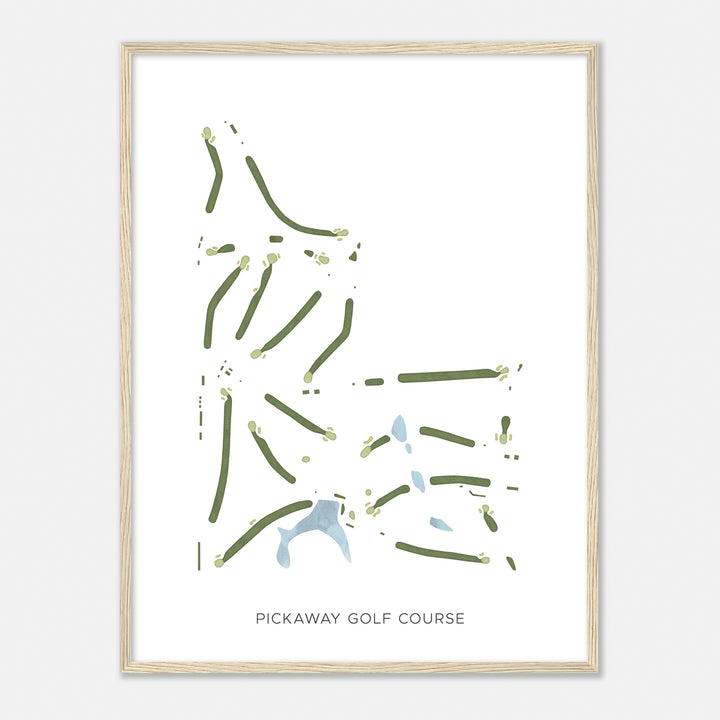 Print of Pickaway Golf Course Modern Map