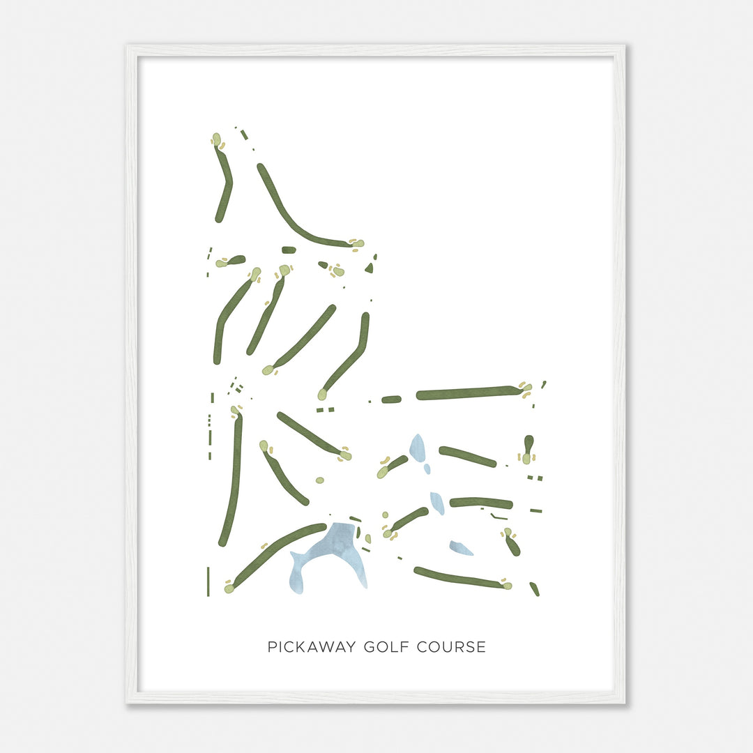 Print of Pickaway Golf Course Modern Map