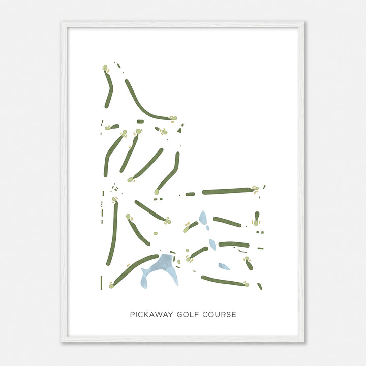 Print of Pickaway Golf Course Modern Map