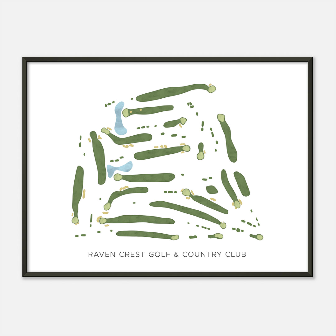 Print of Raven Crest Golf &amp; Country Club Modern Map
