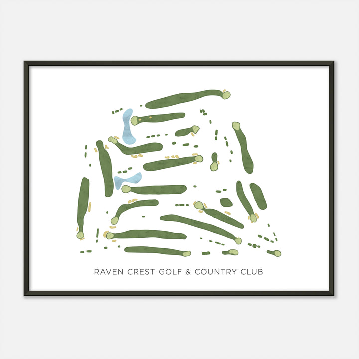 Print of Raven Crest Golf &amp; Country Club Modern Map