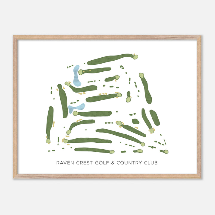 Print of Raven Crest Golf &amp; Country Club Modern Map
