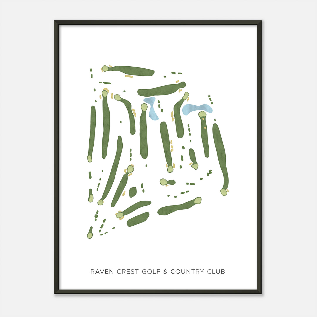 Print of Raven Crest Golf &amp; Country Club Modern Map