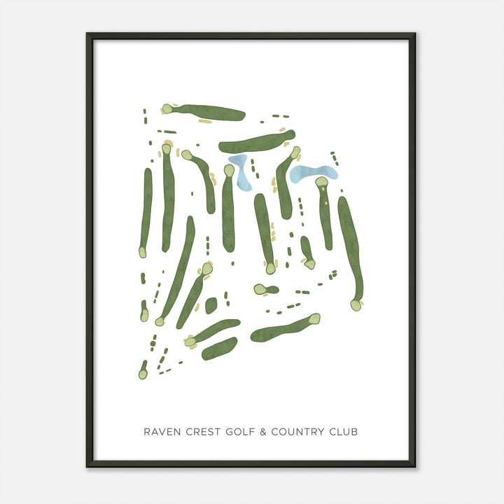 Print of Raven Crest Golf &amp; Country Club Modern Map