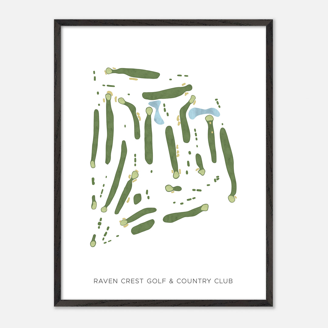 Print of Raven Crest Golf &amp; Country Club Modern Map