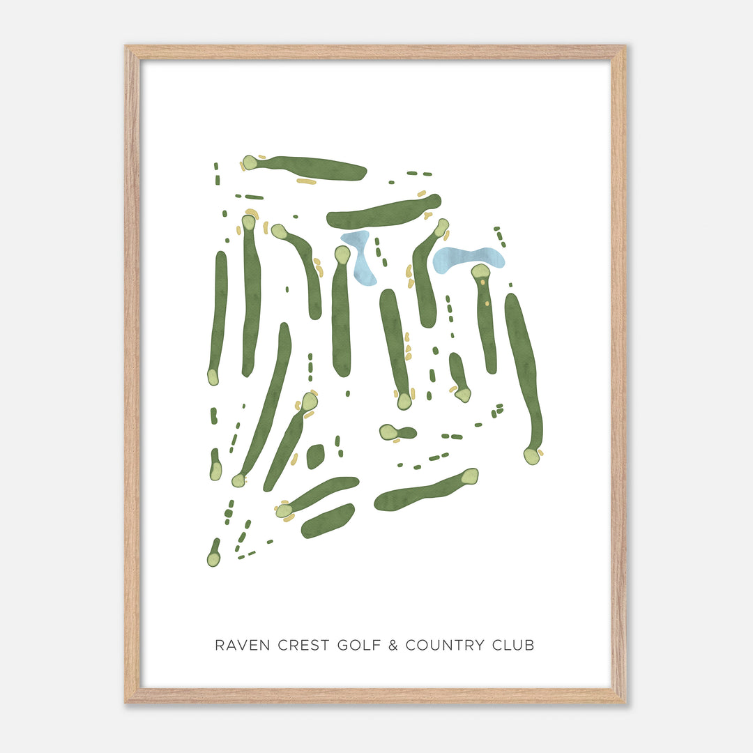 Print of Raven Crest Golf &amp; Country Club Modern Map