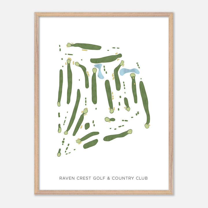 Print of Raven Crest Golf &amp; Country Club Modern Map