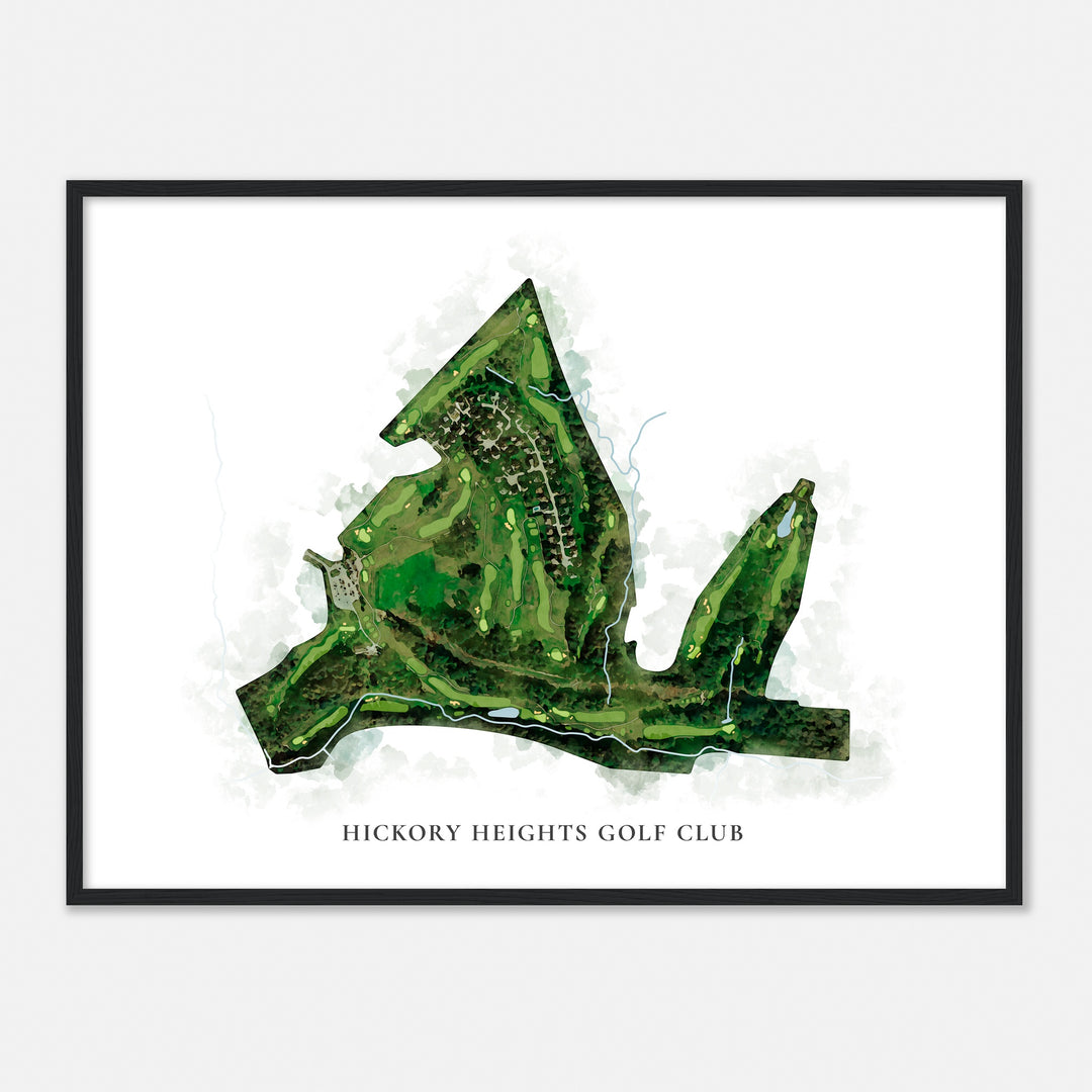 Print of Hickory Heights Golf Club Classic Map