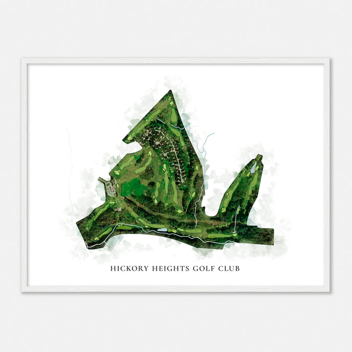 Print of Hickory Heights Golf Club Classic Map