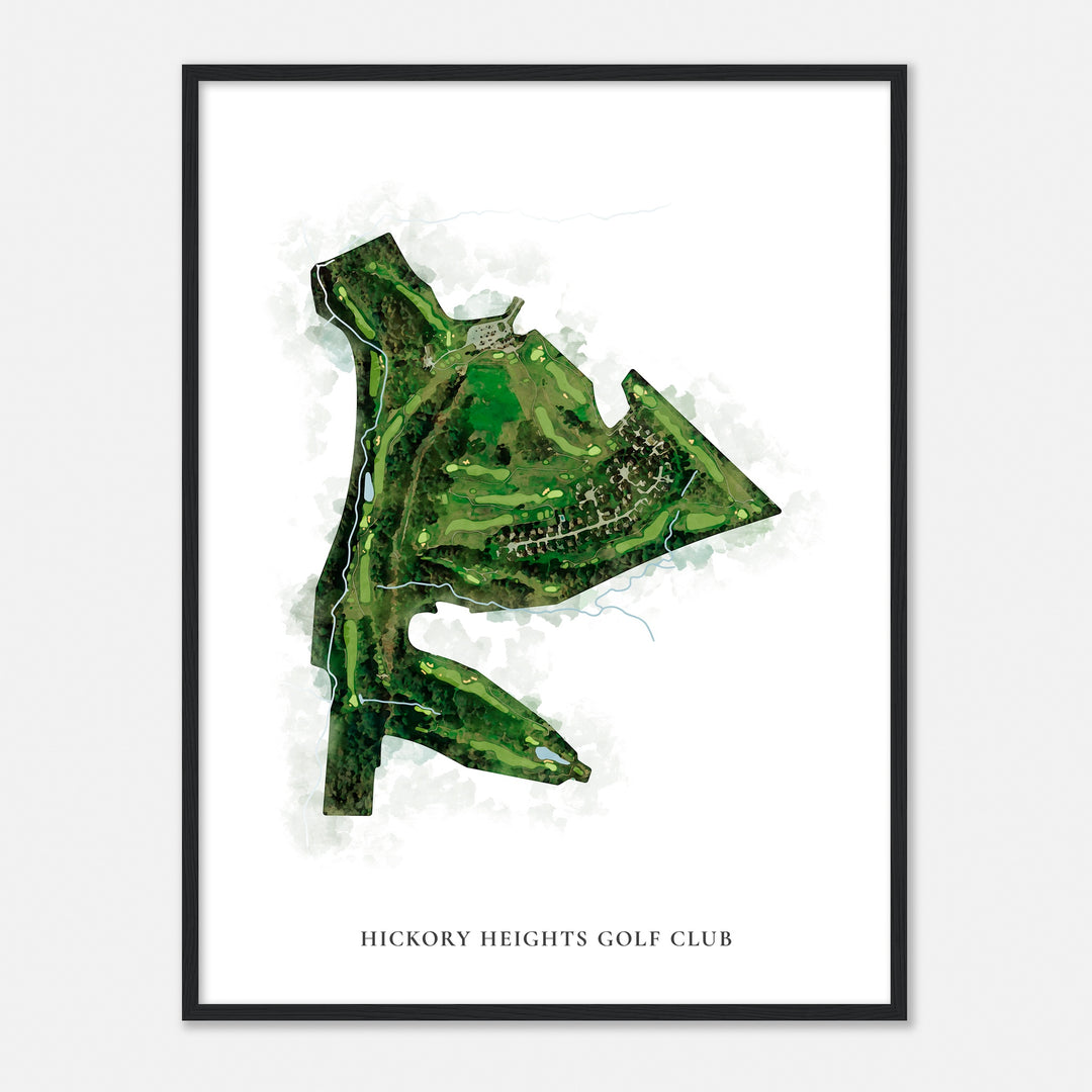 Print of Hickory Heights Golf Club Classic Map