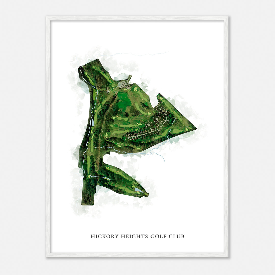 Print of Hickory Heights Golf Club Classic Map