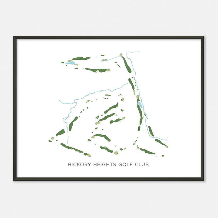 Print of Hickory Heights Golf Club Modern Map