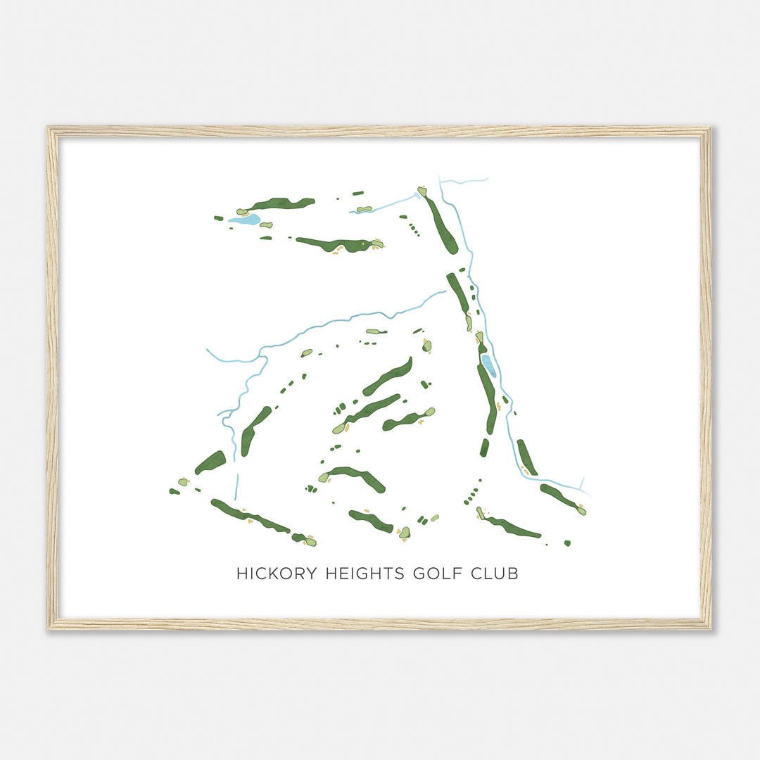 Print of Hickory Heights Golf Club Modern Map